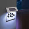 LED szolár házszámfény rozsdamentes acélból