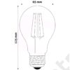 LED égő E27, 14W, Filament Globe, High Lumen, 2000lm, természetes fehér,