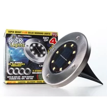 Napelemes LED talajfény 6000-6500K ezüst 4db/cs