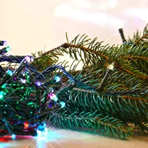 Karácsonyi rizsszem fényfüzér 300LED-es, RGB 29,9m IP44 