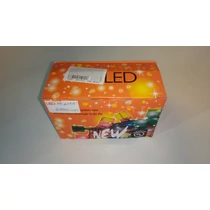Karácsonyi fényfüzér 12m kék 180LED átlátszó zsinóros 8 funkciós 230V IP20