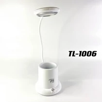 LED Lámpa Akkusan tölthető, USB ledes, Asztali lámpa változtatható színhőmérséklettel, tolltartóval, 3W,