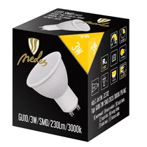 LED spot égő GU10, 3W ,3000K, Meleg fehér LED spot égő GU10, 3W ,3000K, Meleg fehér