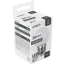 Dekor LED fényforrás G45 1W E27 Fehér Dekor LED fényforrás G45 1W E27 Fehér
