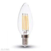 LED égő E14, Retro, Filament, Gyertya, 6W, 600 lm, meleg fehér  LED égő E14, Retro, Filament, Gyertya, 6W, 600 lm, meleg fehér
