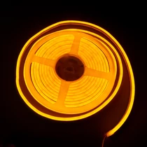 LED Neon Flex Flexibilis Neon Csík Dimmelhető, 5m/tekercs,  12V,  IP65, Sárga