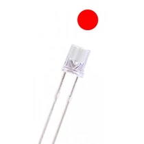 3mm 120° DIP LED - Piros