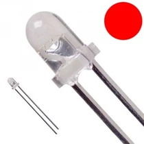 3mm 30° DIP LED - Piros