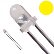 3mm 30° DIP LED - Sárga