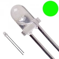 3mm 30° DIP LED - Zöld