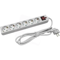 Entac Elosztó 6 Foglalat Kapcsolóval 1,8m 3G1,5 Túlfesz.védelemmel