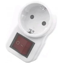 Hálózati Aljzat (1 Földelt), Kapcsolóval