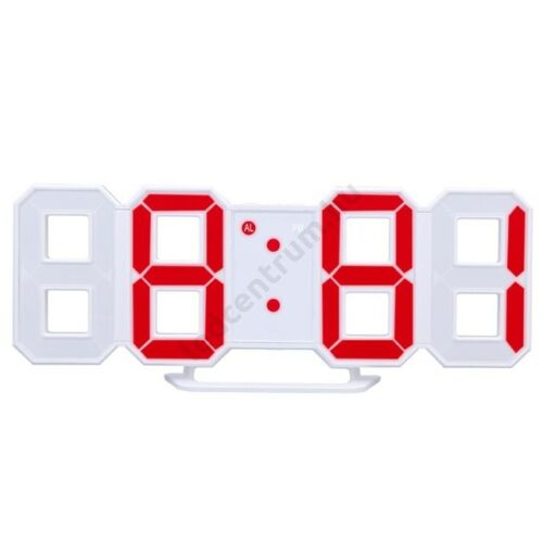 LED digitális asztali ébresztőóra óra, fehér-piros