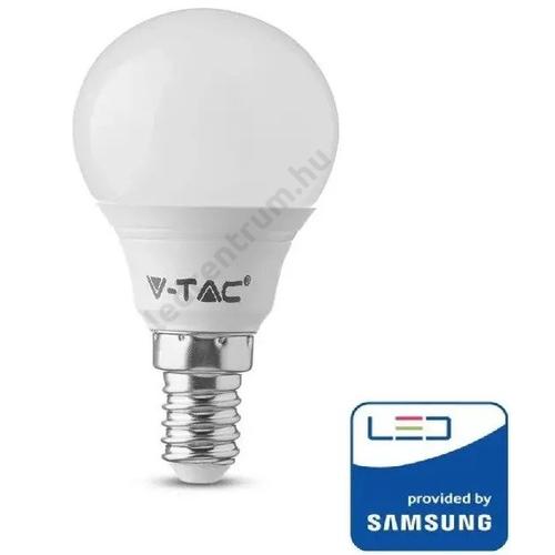LED égő E14, 7W, 600lm,Samsung chip, P45, 3000K,Meleg fehér 