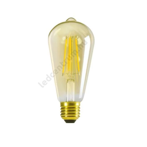 LED Égő filament,E27 ,ST64 ,7W-WW, 725lm, 2700K Meleg fehér