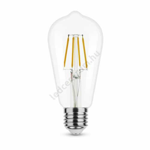 LED égő, Filament ST58, 360°, E27, 4W, 440lm, meleg fehér, 