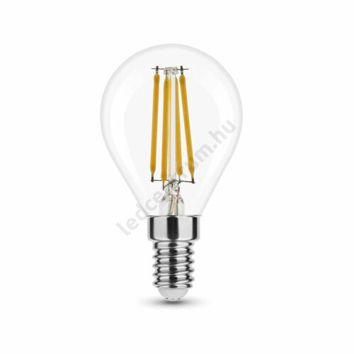 LED mini égő, Filament G. Mini G45, E14, 4W, 430lm, meleg fehér