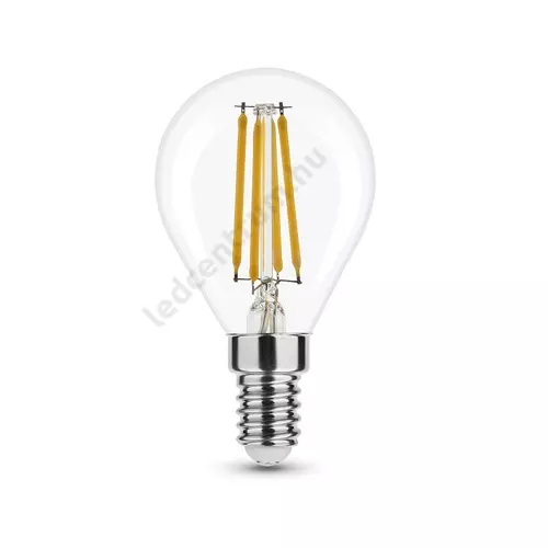 LED mini égő, Filament G. Mini G45, E14, 4W, 430lm, 4000K,Természetes fehér
