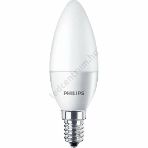 Philips LED gyertya égő E14, 5,5W, 520lm, természetes fehér