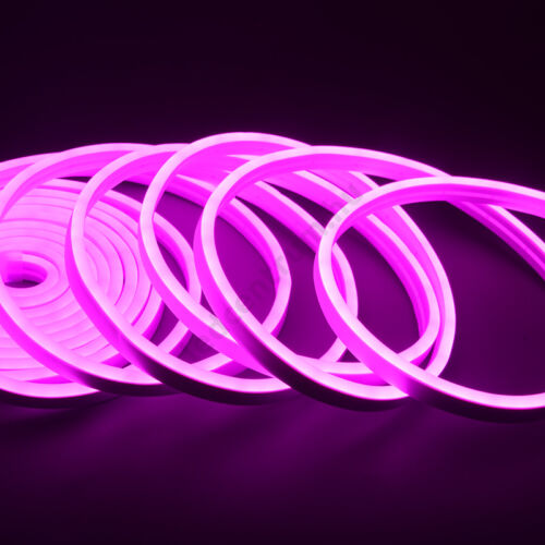 LED Neon Flex Flexibilis Neon Csík Dimmelhető, 5m/tekercs,  12V,  IP65, Rózsaszín
