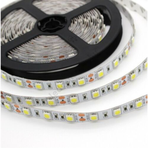 LED szalag, 5050, 60 SMD/m, meleg fehér, beltéri