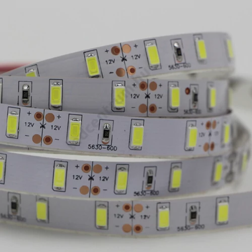 LED szalag, 5630, 60 COB SMD/m, hideg fehér, beltéri