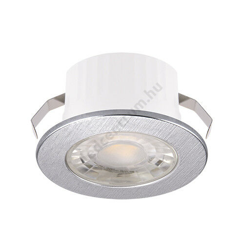 LED mennyezeti lámpa, beépíthető, kör, FIN LED C, 3W, SILVER, természetes fehér