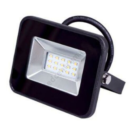 LED reflektor SMD 10W,kültéri, fekete ház, természetes fehér 