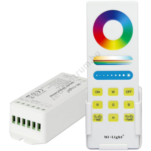 MiLight RGB+CCT smart LED vezérlő DC12-24V-15A-touch távirányítóval+fali tartóval