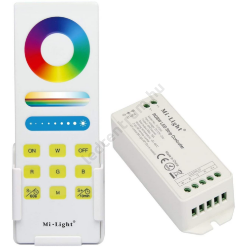 MiLight RGBW smart LED vezérlő DC12-24V-15A-touch távirányítóval+fali tartóval