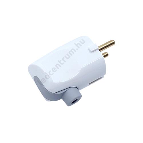 PLUG LUX 250V 16A földelt dugvilla fehér/szürke